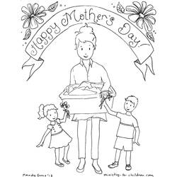 Coloring page: Mothers Day (Holidays and Special occasions) #129960 - Free Printable Coloring Pages