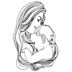 Coloring page: Mothers Day (Holidays and Special occasions) #129972 - Printable coloring pages