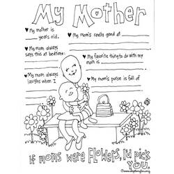 Coloring page: Mothers Day (Holidays and Special occasions) #130021 - Free Printable Coloring Pages