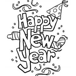 Coloring page: New Year (Holidays and Special occasions) #60746 - Printable coloring pages