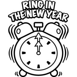 Coloring page: New Year (Holidays and Special occasions) #60754 - Printable coloring pages