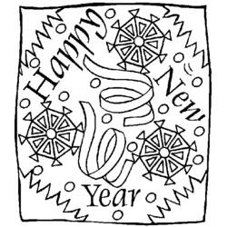 Coloring page: New Year (Holidays and Special occasions) #60755 - Printable coloring pages