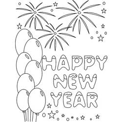 Coloring page: New Year (Holidays and Special occasions) #60762 - Printable coloring pages