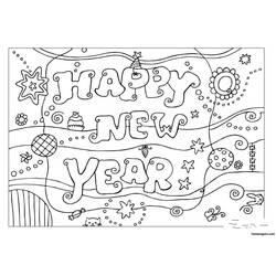 Coloring page: New Year (Holidays and Special occasions) #60792 - Printable coloring pages