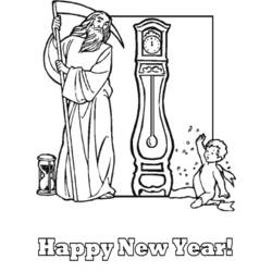 Coloring page: New Year (Holidays and Special occasions) #60797 - Free Printable Coloring Pages