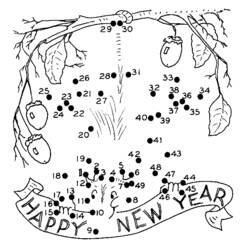 Coloring page: New Year (Holidays and Special occasions) #60798 - Printable coloring pages