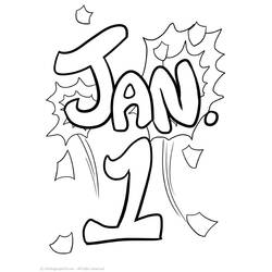 Coloring page: New Year (Holidays and Special occasions) #60902 - Free Printable Coloring Pages
