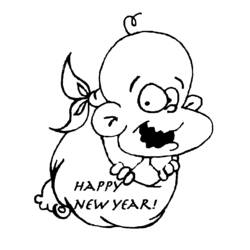 Coloring page: New Year (Holidays and Special occasions) #60905 - Free Printable Coloring Pages