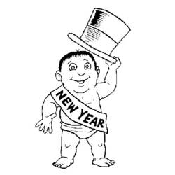 Coloring page: New Year (Holidays and Special occasions) #60944 - Free Printable Coloring Pages