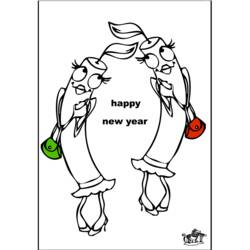 Coloring page: New Year (Holidays and Special occasions) #60951 - Free Printable Coloring Pages