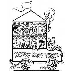 Coloring page: New Year (Holidays and Special occasions) #60960 - Printable coloring pages
