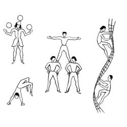 Coloring page: Acrobat (Jobs) #87245 - Printable coloring pages