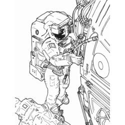 Coloring page: Astronaut (Jobs) #87599 - Printable coloring pages