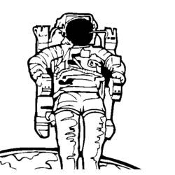 Coloring page: Astronaut (Jobs) #87620 - Free Printable Coloring Pages