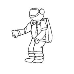 Coloring page: Astronaut (Jobs) #87638 - Printable Coloring Pages