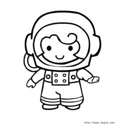 Coloring page: Astronaut (Jobs) #87658 - Printable Coloring Pages