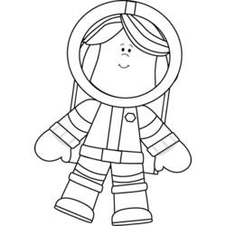 Coloring page: Astronaut (Jobs) #87732 - Printable coloring pages
