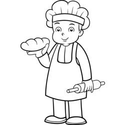 Coloring page: Baker (Jobs) #89861 - Printable coloring pages