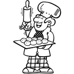 Coloring page: Baker (Jobs) #89889 - Printable coloring pages