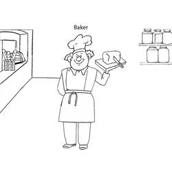 Coloring page: Baker (Jobs) #89932 - Printable coloring pages