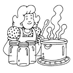 Coloring page: Cook (Jobs) #91771 - Printable Coloring Pages