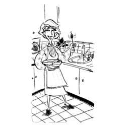 Coloring page: Cook (Jobs) #91782 - Free Printable Coloring Pages