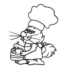Coloring page: Cook (Jobs) #91806 - Free Printable Coloring Pages