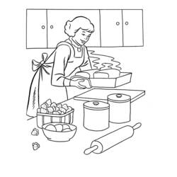 Coloring page: Cook (Jobs) #91841 - Printable Coloring Pages