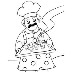 Coloring page: Cook (Jobs) #91861 - Printable coloring pages