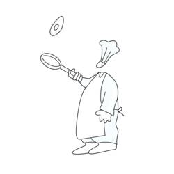Coloring page: Cook (Jobs) #91932 - Free Printable Coloring Pages