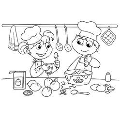 Coloring page: Cook (Jobs) #92082 - Printable coloring pages