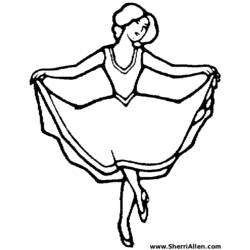 Coloring page: Dancer (Jobs) #92112 - Free Printable Coloring Pages
