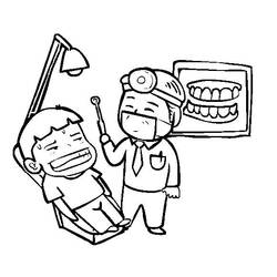Coloring page: Dentist (Jobs) #92891 - Printable coloring pages