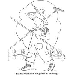 Coloring page: Farmer (Jobs) #96260 - Printable coloring pages