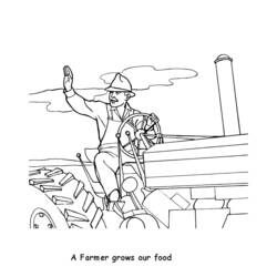 Coloring page: Farmer (Jobs) #96269 - Printable coloring pages