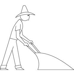 Coloring page: Farmer (Jobs) #96364 - Printable coloring pages