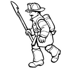 Coloring page: Firefighter (Jobs) #105527 - Free Printable Coloring Pages