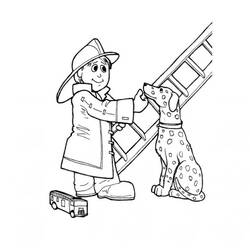 Coloring page: Firefighter (Jobs) #105529 - Free Printable Coloring Pages