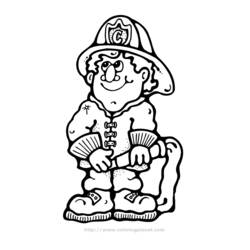 Coloring page: Firefighter (Jobs) #105556 - Free Printable Coloring Pages