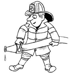 Coloring page: Firefighter (Jobs) #105566 - Printable coloring pages