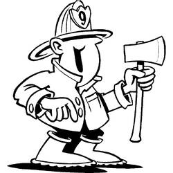 Coloring page: Firefighter (Jobs) #105590 - Free Printable Coloring Pages