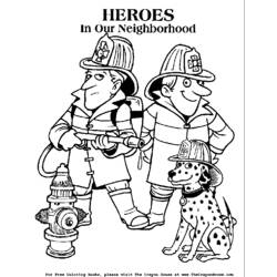 Coloring page: Firefighter (Jobs) #105601 - Free Printable Coloring Pages