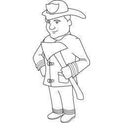 Coloring page: Firefighter (Jobs) #105730 - Free Printable Coloring Pages