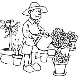 Coloring pages: Florist - Free Printable Coloring Pages