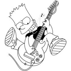 Coloring page: Guitarist (Jobs) #98079 - Printable coloring pages