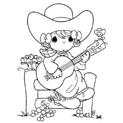 Coloring page: Guitarist (Jobs) #98089 - Printable coloring pages