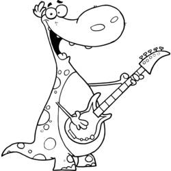 Coloring page: Guitarist (Jobs) #98106 - Printable coloring pages