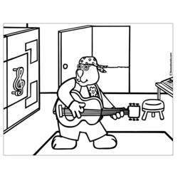 Coloring page: Guitarist (Jobs) #98108 - Printable coloring pages