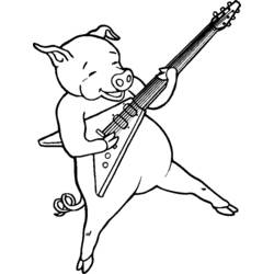 Coloring page: Guitarist (Jobs) #98163 - Printable coloring pages