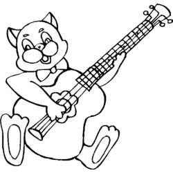 Coloring page: Guitarist (Jobs) #98188 - Printable coloring pages